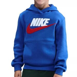 Nike Big Kids Sportswear Club Fleece Chenille Logo Hoodie/ Size XL